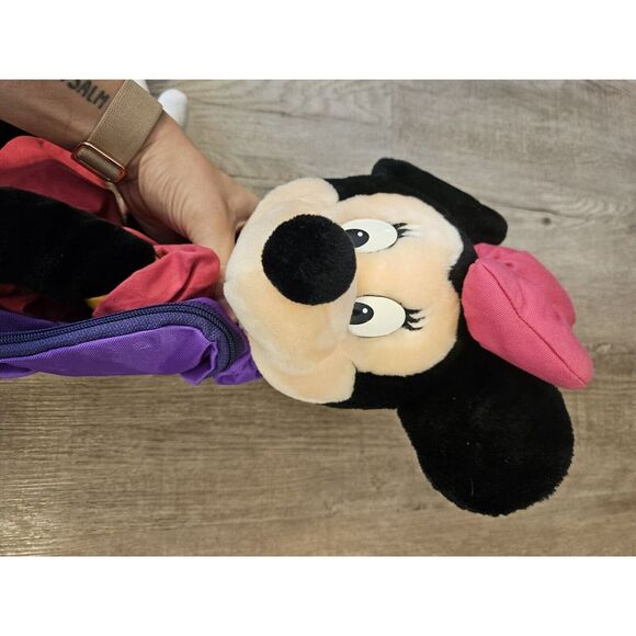 Vintage 90'S Huggable Wearable Minnie Mouse Plush Pyramid Handbags 20" RARE - Picture 3 of 6